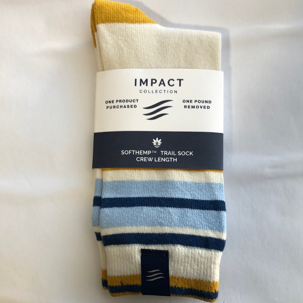 IMPACT COLLECTION 
SOFT HEMP  TRAIL SOCK
CREW LENGTH 
Color: CREAM /L